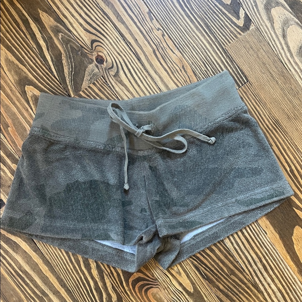 Hard Tail Hunter Green Camo Terry Shorts